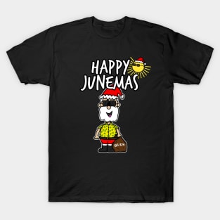 Happy Junemas Christmas June 2021 Santa Summer Funny T-Shirt